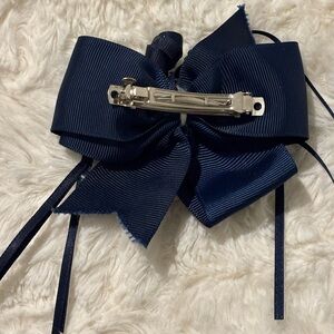 Navy Blue Hair Bow Clip